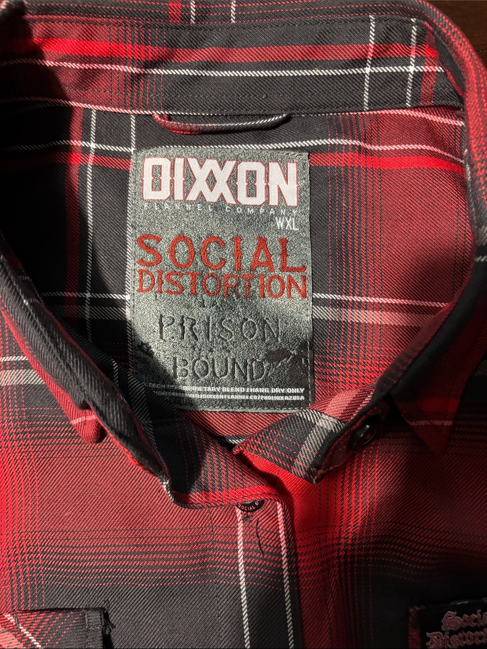 DIXXON Red and Black Plaid Women’s Social Distortion Flannel